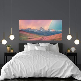 PIPPER. Öntapadós textiltapéta "Sziklás hegyek szivárvánnyal"