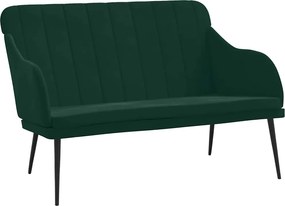 vidaXL sötétzöld bársonypad 110 x 76 x 80 cm