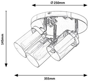 Rabalux - Spotlámpa 3xG9/28W/230V