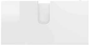 Fürdőszoba mosdószekrény Magas Fényű Fehér 60 x 30 x 60 cm