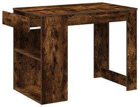 íróasztal fiókkal és polccal füstölt tölgy 102x62x77,5 cm