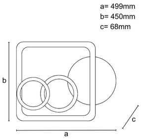 LED Dimmelhető mennyezeti lámpa LED/70W/230V 3000-6500K + távirányítás