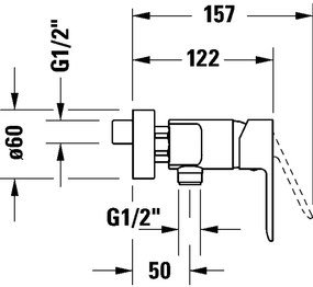 Duravit DC4230001046 - D-CODE zuhanycsaptelep matt fekete