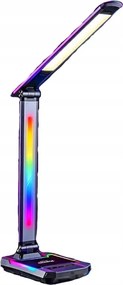 Asztali lámpa Led Rgb indukciós töltés Usb fekete játékosoknak
