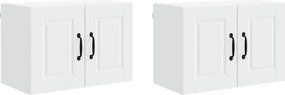 vidaXL Konyhaszekrény polcokkal 2 pcs Fehér 60 x 31 x 40 cm Faanyag