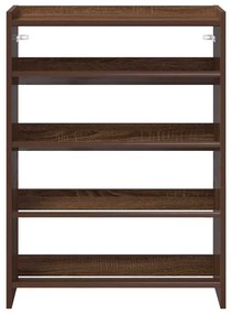 barna tölgy színű szerelt fa cipőtartó 60x25x81 cm