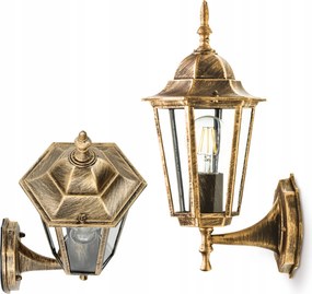 Kerti lámpa Homlokzati fali lámpa Kültéri E27 IP54 Arany LO4101