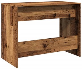 antik fa színű szerelt fa íróasztal 101 x 50 x 76,5 cm