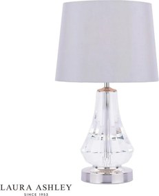 LAURA ASHLEY 3756244-Q HUMBY Kristály Asztali lámpa Fehér, Polírozott nikkel E14 IP20