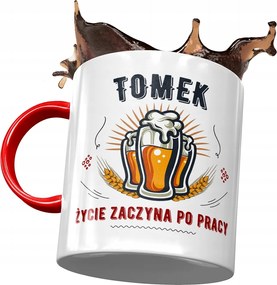 Piros Bögre Tomi Férj Kolléga Ajándék Nyomtatott Fotóval