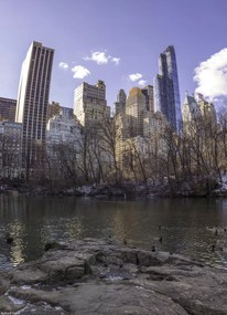 Poszter 20,5x28,4cm Alsó-Manhattan panoráma a Central Parkból, Assaf Frank