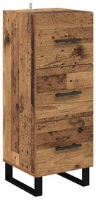 Széf fiókkal Öreg fa 34,5 x 34 x 90 cm Műszaki fa és vas