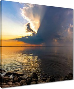 Vászonkép 40x40 Kő tengerpart Tenger