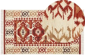 Többszínű gyapjú szőnyeg 80 x 150 cm VOSKEVAZ Beliani