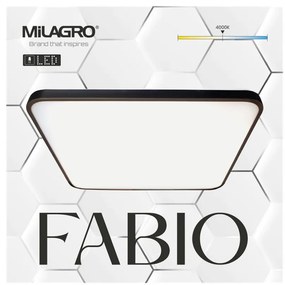 MILAGRO ML7937 FABIO Négyzetes Mennyezeti Lámpa Fekete LED IP20