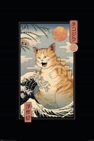 Catzilla Ukiyoe Vincent Trinida fali poszter 61x91,5 cm