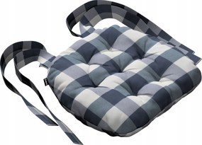 Márton székpárna 37x40 sötétkék-fehér kockás (5,5x5,5cm)