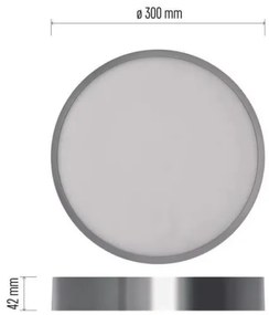 LED Mennyezeti lámpa LED/28,5W/230V 3000/3500/4000K átm. 30 cm króm