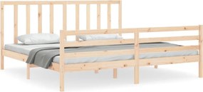 vidaXL tömör fenyőfa ágy matrac nélkül 200 x 200 cm