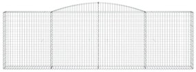 7 db íves horganyzott vas gabion kosár 400x30x120/140 cm
