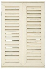 Antik hatású festett bézs tükör, 39 x 59 cm