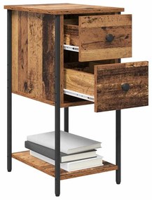 Éjjeliszekrény fiókkal 2 pcs Régi fa 32 x 42 x 70 cm Faanyag