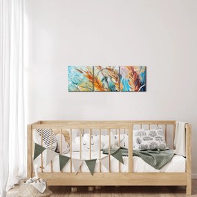Kép - Búza, absztrakció (órával) (90x30 cm)