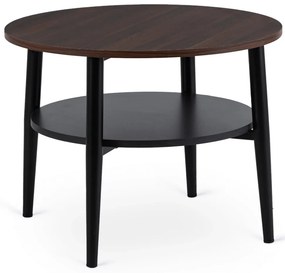 Dohányzóasztal, dió/fekete PAULO