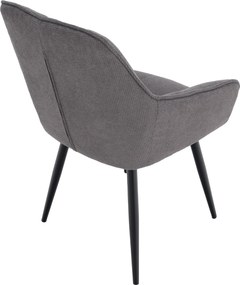 Design fotel, szürke/fekete, MARKEN