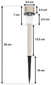 4Home Napelemes LED lámpa szett, 10 db, melegfehér
