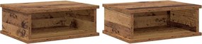 vidaXL Éjjeli asztal 2 pcs Öreg fa 40 x 31 x 15 cm Faanyag