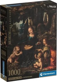 Művészet Sziklás Madonna Da Vinci 1000 db-os Compact puzzle Clementoni