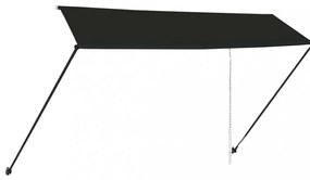 feltekerhető antracitszürke napellenző LED-del 350 x 150 cm