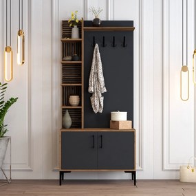 Előszobafal Viyana D - Walnut, Anthracite