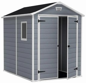 Keter MANOR 6 x 8 DD kerti tároló szürke / fehér, padlóval