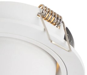 6 darabos modern, süllyesztett, fehér, kerek, dönthető spotlámpa szett - Installa