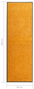 narancssárga kimosható lábtörlő 60 x 180 cm