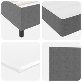 Boxspring ágy matraccal &amp; LED világítással szürke 100x200 cm kordbársony