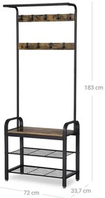 NAVOR álló kabátfogas barna/fekete