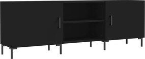 vidaXL fekete szerelt fa TV-szekrény 150 x 30 x 50 cm