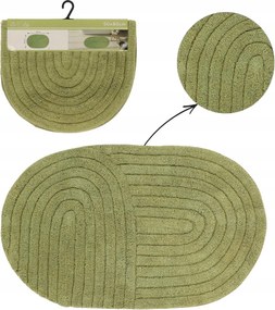 Fürdőszobaszőnyeg Puha Nedvszívó 50x80CM Stílusos Zöld Boho Mintás