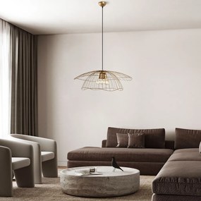 Mantar 6503-3-XL arany fém 3 izzós függőlámpa, Ø70 cm