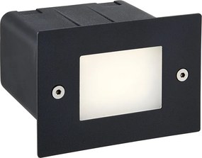 ENDON 78645 SEINA Kültéri Falba Építhető Lámpa Fekete LED IP44