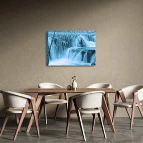 Kép - jeges vízesések (üvegen) (70x50 cm)