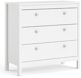 Fehér alacsony komód 82x80 cm Madrid – Tvilum