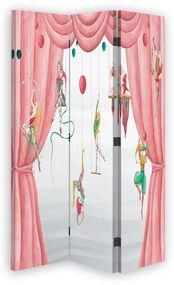 Gario Paraván Cirkuszi akrobaták és egy rózsaszín függöny Méret: 110 x 170 cm, Kivitelezés: Klasszikus paraván