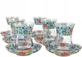 Pohár Teáscsésze Török Tulipános Teáscsésze Állvánnyal Szett