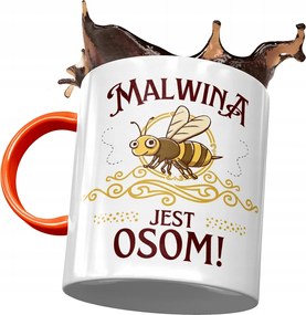 Narancssárga Bögre Malvina Barátnőknek Ajándék Nyomtatott Fotóval