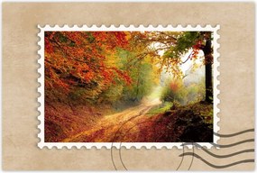 Poszterek 60x40 Út az erdőben ősz