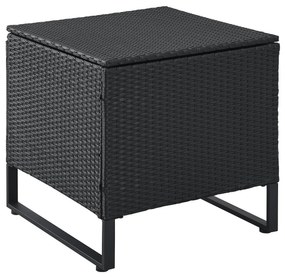 Juskys Rattan szett Santorini - fekete